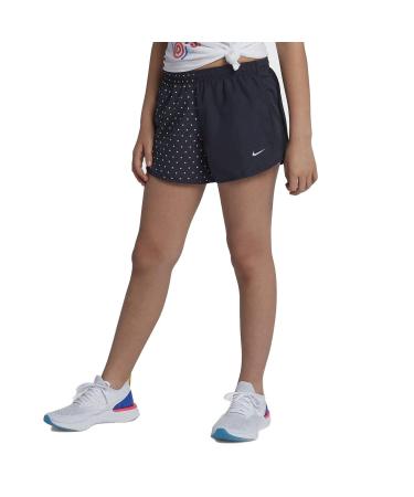 Nike Girls' Dri-fit Tempo Shorts X-Large Obsidian(ar0409-451)/White