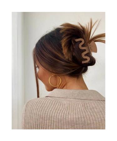 Bmobuo 4PCS Wavy Neutral Hair Clips | Matte Claw Clips for Thick & Thin Hair | Medium Hair Clips for Women - Hair Accessories - Buy Online on SooperMarket.com