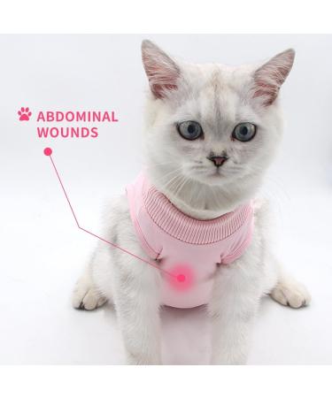 EASY JOY Cat Surgery Recovery Suit for Abdominal Wounds or Skin Diseases Cat Medical Surgical Clothes Onesies After Surgery E-Collar Alternative Kitten Post-Operative Recovery Vest Shirt (M Pink) M Pink1 - Buy Online on SooperMarket.com