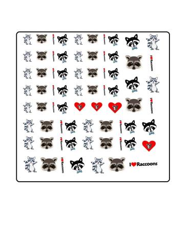 Raccoon Collection (Raccoon Nail Art Decals)