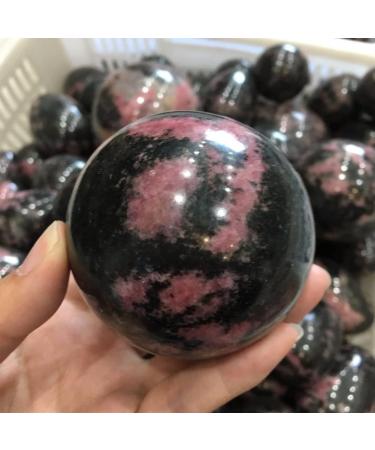 Natural Crystal Rough Home Decoration 65mm Natural Plum Tourmaline Palm Crystal Ball s - Buy Online on SooperMarket.com