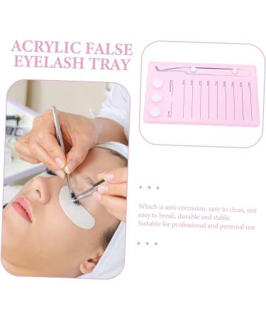 Mikinona Magnetic Eyelash Board Hand Plate Lashes Magnetic False Eyelashes Pallet Holder Eyelash Grafting Supplies Lash Storage Board Eyelash Holder Accessories Acrylic Epoxy Pink 14.3x9.4cm Pink - Buy Online on SooperMarket.com