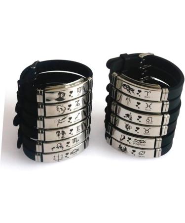 PACKOVE Couples Bracelets Friendship Bracelets Mens Bracelet Stainless Steel Bracelet Twelve Constellations Bracelet Stainless Steel Bangle Couple Bracelet Miss Wristband Fashion - Buy Online on SooperMarket.com