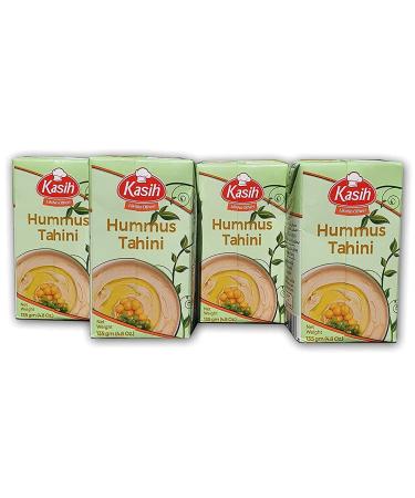 Ganio's hummus with Tahin 4x135g vegan |Vegan chickpea and sesable as a dip spread & for cooking |Halal gluten -free lactose -free for allergy sufferers
