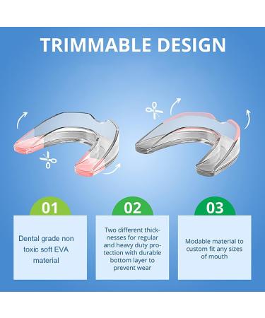 Mouth Guard for Teeth Grinding and Clenching Pack of 8 with 2 Sizes Moldable Anti Grinding Teeth Protectors for Sleep Sport - Buy Online on SooperMarket.com