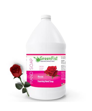 GreenFist Foaming Hand Soap Refills Jug Rose Scent Foam Refill Made in USA  128 ounce (1 Gallon)