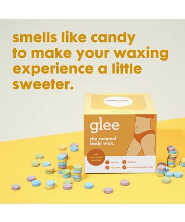 Glee Caramel Body Wax Starter Kit for Women - Safe & Microwave-Free - Candy Scent - 5.29oz (28 piece) - Buy Online on SooperMarket.com