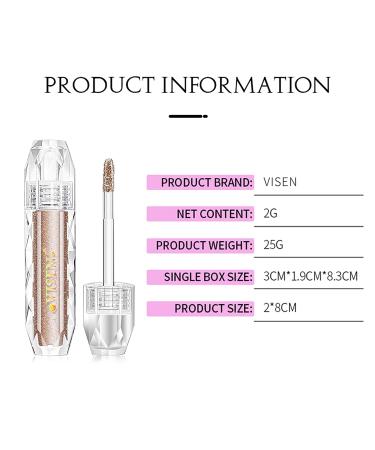Shimmering Liquid Glitter Eyeshadow | Long-Lasting Sparkling Eye Makeup | Highlighter | 8 Colors Available (#03 Misty Sands) - Buy Online on SooperMarket.com