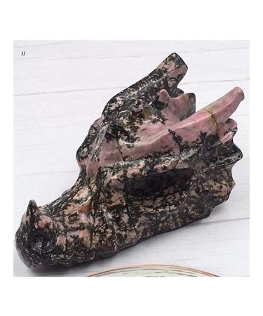 Meditation Home Decor Natural Rhodan Stone keel carvings Dragon Head can do Bonsai Fish Tank Scene as Well as The Role of Evil Spirits Meditation Reiki 550-600g