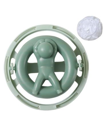 Cleaning Ball Laundry Ball with Mesh Bag Reusable Washer Lint Catcher for Cleaning Hair Removal Dirt Collection Green