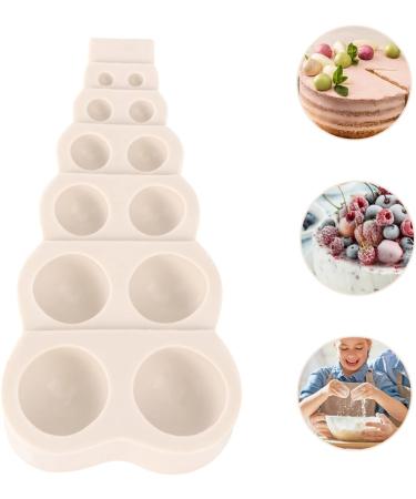 1pc Hemisphere Mold Bubble Decorations DIY Chocolate Mold Christmas Cake Mold Molde para Pastel Cake Baking Molds for Resin Chocolate Making Mold Maker Silica Gel Small Beads Round Light Grey 15.1x6.9cm - Buy Online on SooperMarket.com