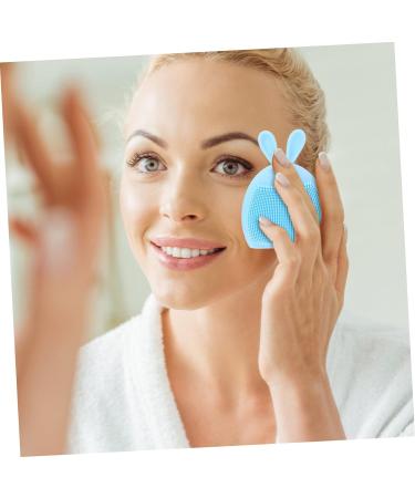 minkissy 16 Pcs Rabbit Ears Facial Brush Face Cleansing Brush Portable Facial Face Lotion for Women Face Wash Brush Silicone Facial Cleaner Face for Women Body Miss Cute Rabbit Silica Gel Light Bluex4pcs 7.5x7.5cmx4pcs - Buy Online on SooperMarket.com