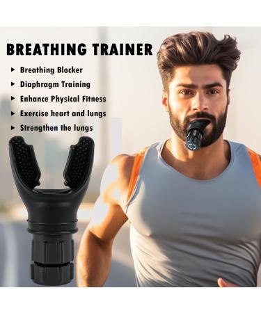 UPIQNG Breathing Lung Trainer Breathing Exercise Device Adjustable Resistance Breathing Exerciser Portable Expiratory Inspiratory Muscle Trainer Fitness Trainer Black - Buy Online on SooperMarket.com