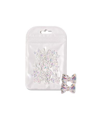 SANWOOD 30 Pieces Nail Rhinestones Butterfly Ornaments 3D Nail Gems DIY Manicure Nail Art Decor for Women 3