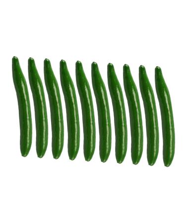 Abaodam 20 Pcs Cucumber Model Green Plants Lifelike Vegetables Realistic Vegetable Window Fake Cucumber Greenx2pcs 24X3CMx2pcs