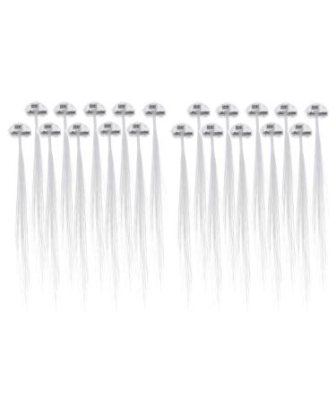 40 pieces LED lights white hair clips fiber optic hair clips hair braid clips hair accessories for wedding
