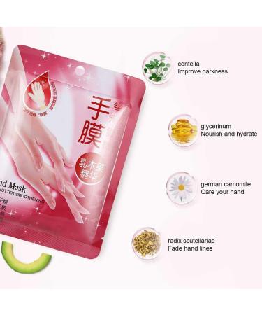Hand Mask | Shea Butter Moisturizing Gloves for Skin Care | Smoothing & Peeling Treatment - International Shipping - Buy Online on SooperMarket.com