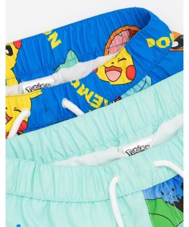 Shop Pok mon Bathing Shorts 2 Pack for Boys | Blue Squirtle Pikachu Charmander Bulbasaur Swimming Trunks | Perfect Gamer Swimwear Gifts for Ages 9-10 - Buy Online on SooperMarket.com