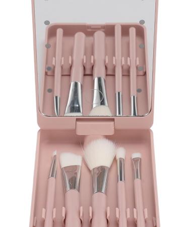 Huairdum Makeup Brush Set with Mirror LED Makeup Brush Box with Mirror for Home for Travel - Buy Online on SooperMarket.com