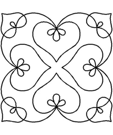 4-Piece Quilting Stencil Set for Machine and Hand Quilting | Borders, Backgrounds, Blocks & Medallions | Heart, Scroll, Butterfly Designs with Guide - Buy Online on SooperMarket.com