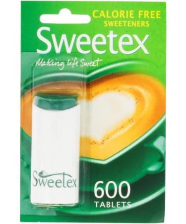 Sweetex Calorie-Free Sweetener Tablets - Sugar Substitute for Hot and Cold Drinks Suitable for Diabetics and Vegetarians 1800 Tablets (3 x 600) - Buy Online on SooperMarket.com