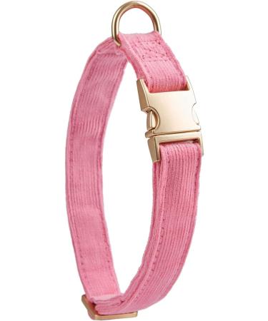 YUDOTE Ultra-Soft Dog Collar for Small Dogs | Natural Cotton Cord Sensitive Skin Pink S (1 Pack) - Ideal for International Shipping - Buy Online on SooperMarket.com