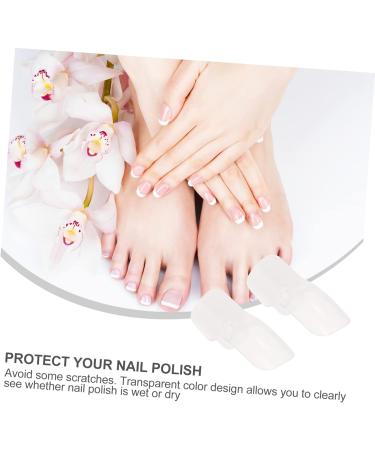 FRCOLOR 20pcs Nail Case Finger Nail Soakers Nail Paint Protector Polish Remover Wraps Nail Polish Soak off Nail Varnish Tip Nail Polish Protector Gelt Spar Varnish Plastic Manicure Barrier - Buy Online on SooperMarket.com