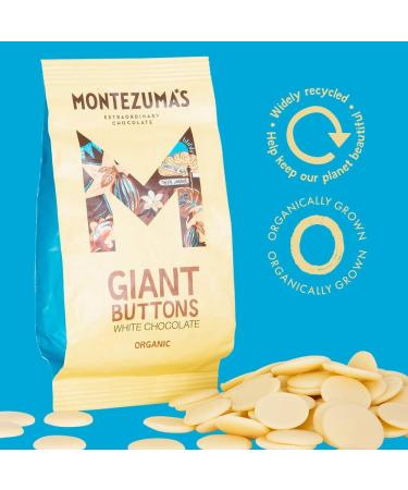 Montezuma's Giant Creamy White Chocolate Buttons 180g - Gluten Free & Organic - Buy Online on SooperMarket.com