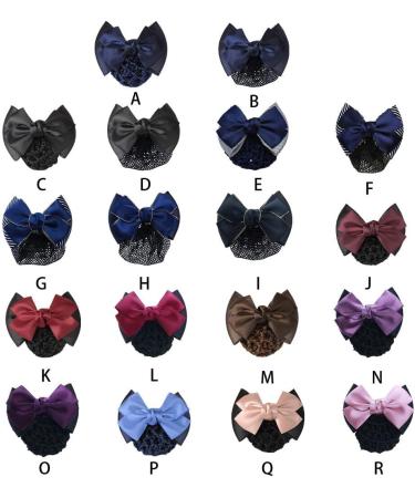 BEALIFE Elegant And Professional Snood Net Bow Hair Net For Stylish Hairdos Professional Hair Plate Mesh Pocket Cloth Good Gifts Two Bows-wine red - Buy Online on SooperMarket.com