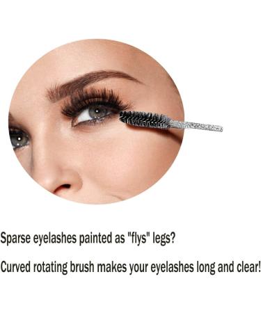 XPP Disposable Eyelash Brushes 100PCS Eye Brow Spoolie Castor Oil Brush Mascara Wands - Crystal Black - Buy Online on SooperMarket.com