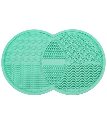 Norate Makeup Brush Cleaner  Makeup Brush Cleaner Mat  Make Up Brush Cleaner Cleanser  Silicone Brush Cleaning Mat  Makeup Cleaner for Makeup Brushes & tools  Stocking Stuffers for Women Green