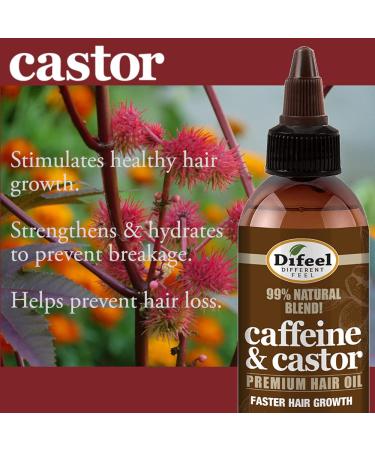Difeel 99% Natural Premium Hair Oil - Caffeine & Castor for Fastest Hair Growth - 8 oz - Buy Online on SooperMarket.com
