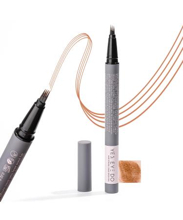 Blonde Eyebrow Pencil with 4-Prong Micro-Fork Tip - Delivers Defined Sweat-Resistant Smudge-Proof Brows Engineered for Long-Lasting Natural Appearance YES.EYE DO (Soft Gold-Blonde)
