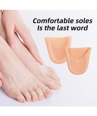Silicone Toe Protectors for Women - Dance Gel Pads for Pointe Shoes with Breathable Hole - Brown One Size - Buy Online on SooperMarket.com