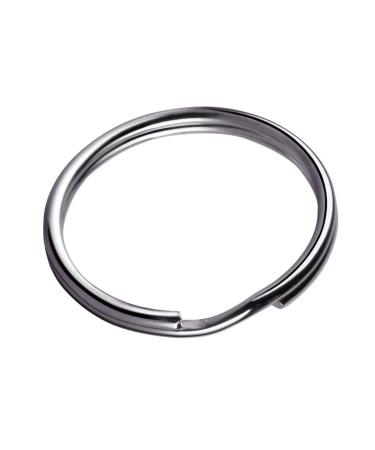 KINGFOREST 100PCS Key Rings 1 Inch  Key Rings Metal Keychain Rings Split Keyrings Flat Ring for Home Car Office Keys Attachment