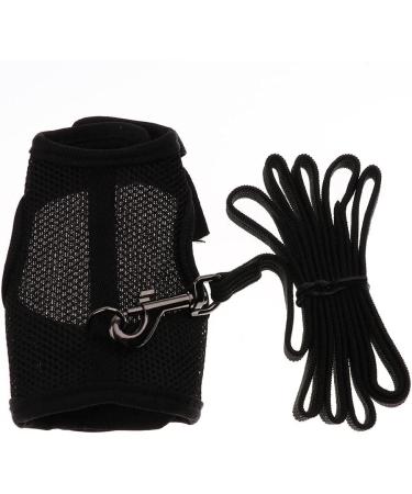 B Blesiya Rabbit Harness - Comfortable Breathable Adjustable Mesh Leash - Black L & S - Ideal for eCommerce International Shipping - Buy Online on SooperMarket.com