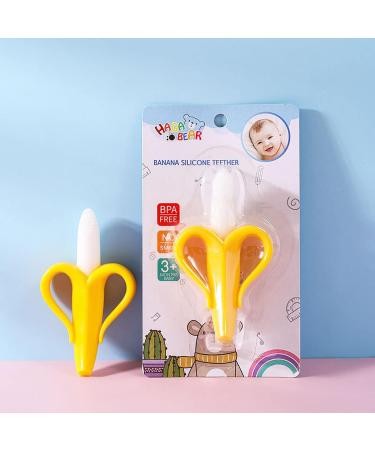 Baby Banana Gum Molar Stick bite Lok Food Silicone Fruit Gum Training Toothbrush - Buy Online on SooperMarket.com