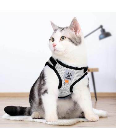 Cat Harness and Lead Set Adjustable Cat Harness Escape Proof Cat Kitten Harness for Walking Breathable Cat Harness with Reflective Stripe and Leash Set for Small Medium Cats Pets (S) - Buy Online on SooperMarket.com