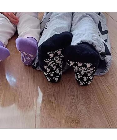 2 Pairs Moisturizing Gel Socks | Vitamin & Oil Infused Spa Foot Care | Black & Purple for Women - Buy Online on SooperMarket.com