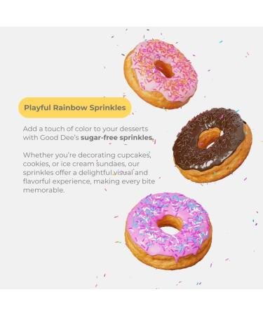 Good Dee's Sugar Free Sprinkles | Low Carb Rainbow Sprinkles | Keto Sprinkles with All Natural Coloring | | Diabetic Dye-Free Dairy-Free & Gluten-Free | (1g Net Carbs Per Serving) - Buy Online on SooperMarket.com