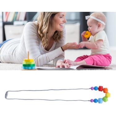 Safe & Vibrant Baby Teething Chew Necklace | Food Grade Silicone Teether - Style 1 - Buy Online on SooperMarket.com