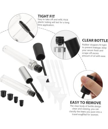 PLAFOPE 2pcs Empty Eyeliner Vials Empty Mascara Tube Clear Mascara Tubes Eyelash Growth Oil Tube - Buy Online on SooperMarket.com