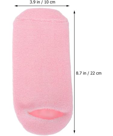 Lurrose Moisturizing Gel Heel Socks - Silicone Anti-Corn Foot Care Anti-Slip Barre & Ballet Dance Socks - Fitness & Gym Floor Use - Pink - Buy Online on SooperMarket.com