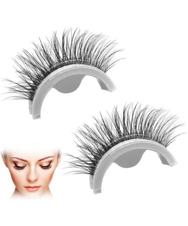 Reusable Self-Adhesive False Eyelashes 3D Makeup Lashes Eyelashes Easy To Put On Handmade False Eyelashes for Women and Girls Eye Makeup Tool 1Pair Style3 - Buy Online on SooperMarket.com