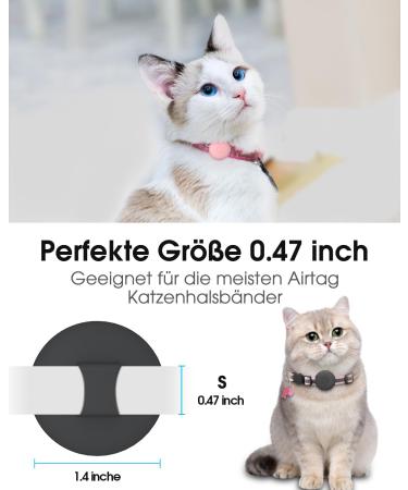 Simplethings Waterproof AirTag Dog Collar | Anti-Loss Silicone Cover for Cats & Dogs | Compatible with Apple AirTag | Pink & Purple S-12mm - Buy Online on SooperMarket.com