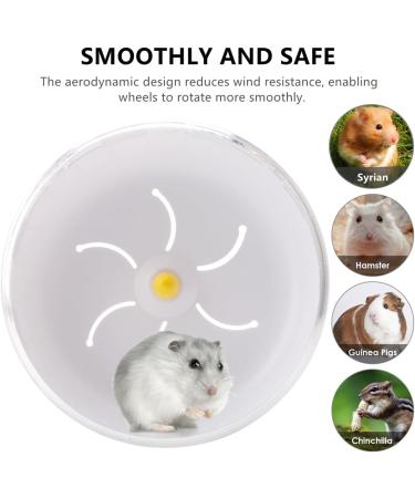 Silent 21cm Hamster Exercise Wheel for Small Pets - Quiet Jogging Wheel for Hamsters, Gerbils, Mice - Large Spinner for Sports and Running - Buy Online on SooperMarket.com