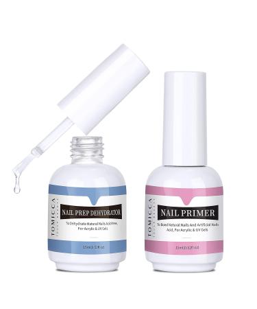 TOMICCA Nail Dehydrator and Primer Set - Professional Acid-Free Natural Prep Dehydrator for Acrylic Powder and Gel Nail Polish 15ml/0.52oz - Buy Online on SooperMarket.com