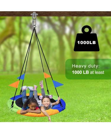 SELEWARE Heavy Duty Swing Hanger with 360 Swivel Hook - Indoor/Outdoor Swing Hardware for Tire, Saucer, and Hammock Chairs - Buy Online on SooperMarket.com