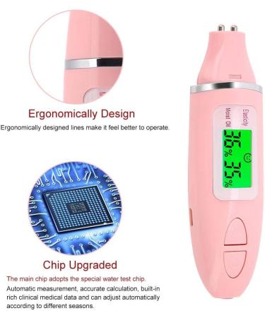 skin detector Skin Moisture Tester Portable Digital LCD Display Precision Skin Sensor Tester Face Moisture Water Oil Analyzer for Home Travel Beauty Salon Detect the Fluorescent - Buy Online on SooperMarket.com