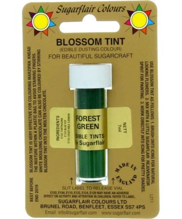 Sugarcraft Sugarflair Colour Blossom Tint Powder Dust Forest Green 7ml